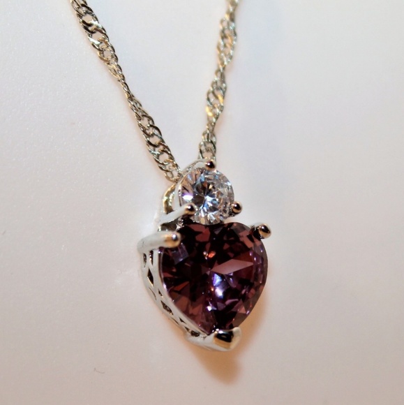 Jewelry - BOGO 1/2 OFF | Diamond Amethyst ♡ Necklace
